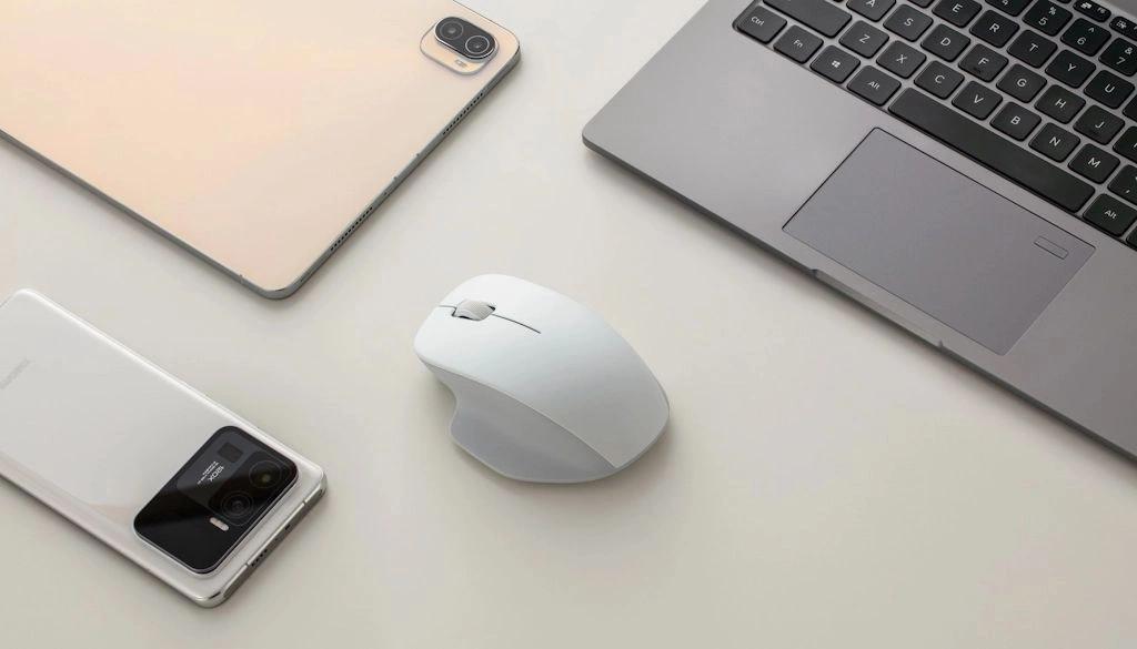 Мышь Xiaomi Comfort Edition белый оптическая 1200dpi silent беспров. USB 2but (BHR9354GL)