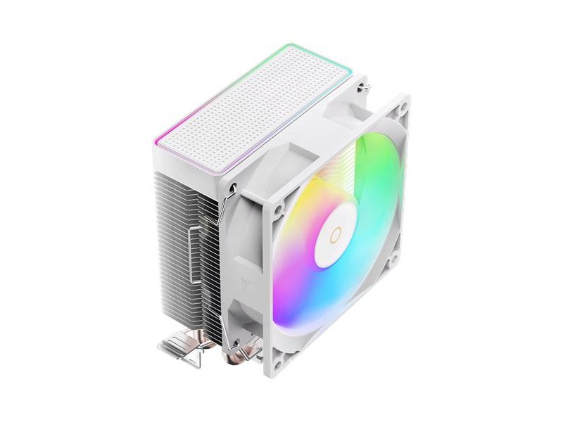 Кулер для процессора/ CPU Cooler Ocypus Gamma A20 WH ARGB (110W, 3-pin, 122.5mm, Al/Cu, 2x6mm, ARGB, 1x92mm, 32CFM, 21dBA, 1900RPM, S: 1851/1700/1200/115X, AM5/AM4, white)
