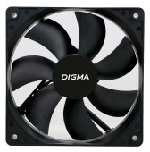 Вентилятор Digma DFAN-120-7 120мм черный 3-pin 4-pin (Molex)  Ret