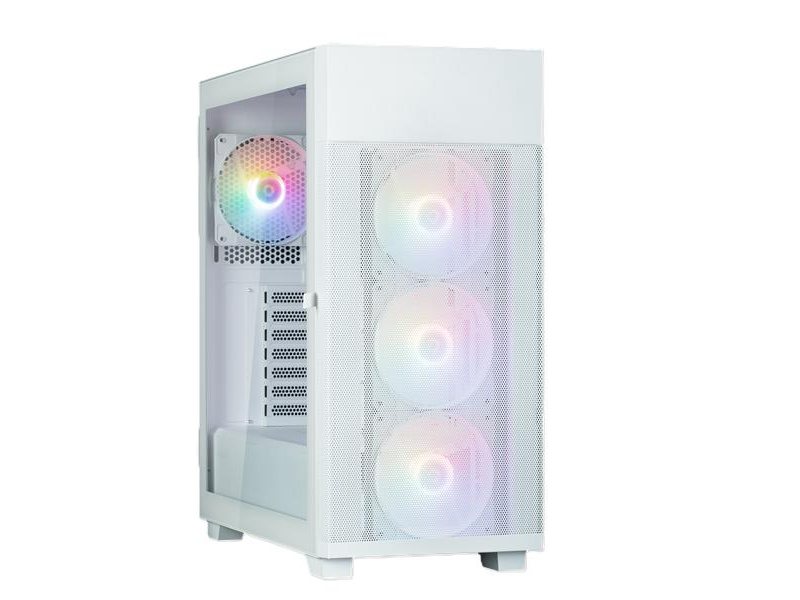 корпус ZALMAN S5 NEO, ATX, WHITE, WINDOW, 2xCOMBO (3.5" or 2.5"), 4x2.5", 1xUSB2.0, 1xUSB3.1, FRONT 3x120mm FRGB, REAR 1x120mm FRGB