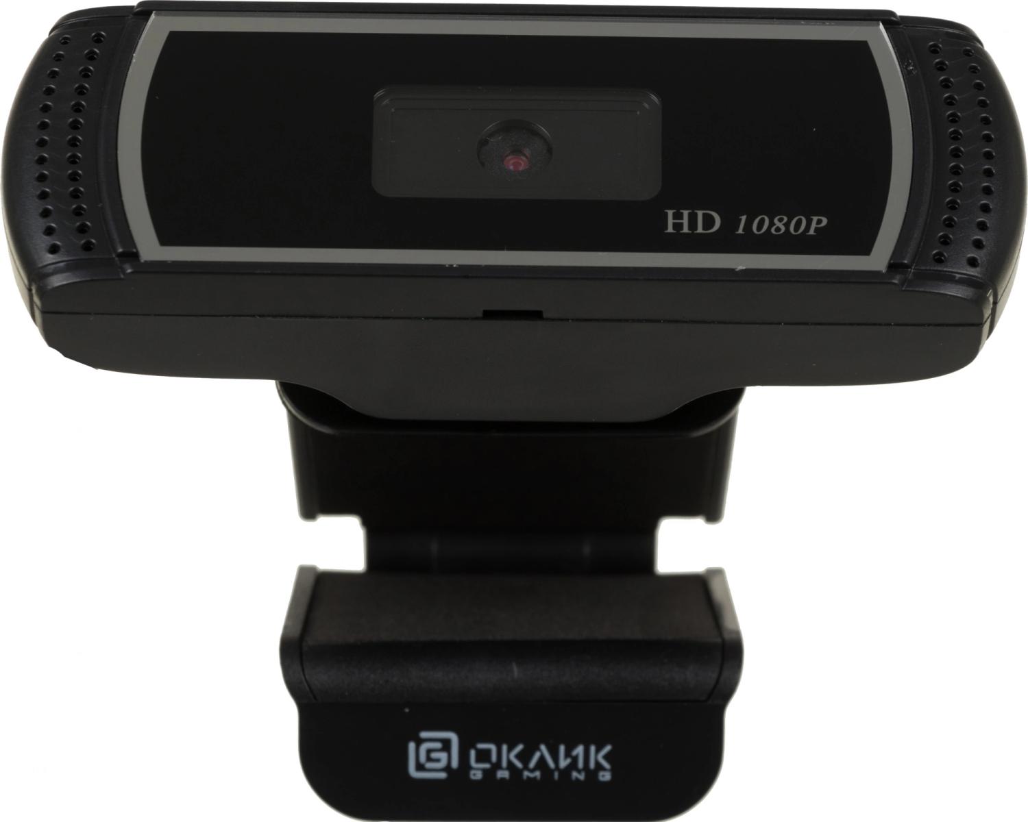 Камера Web Оклик OK-C013FH черный 2Mpix (1920x1080) USB2.0 с микрофоном