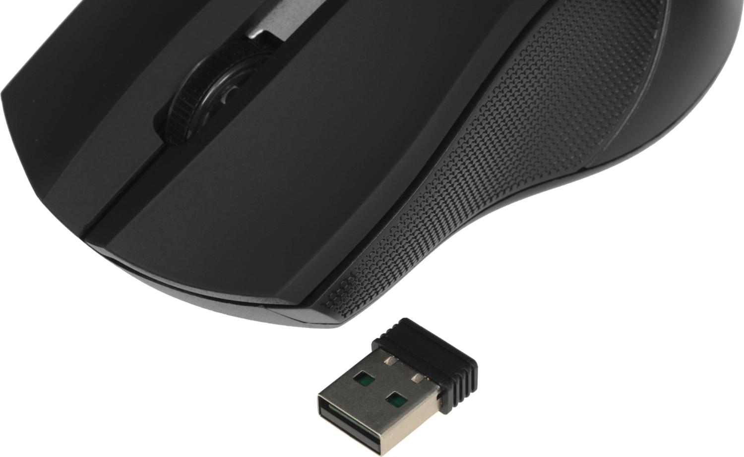 Мышь Оклик 615MW черный/серебристый оптическая 1200dpi беспров. USB для ноутбука 3but (412860)