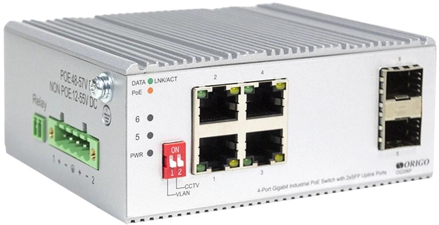 Коммутатор Origo OI2206P/120W OI2206P/120W/A1A (L2) 4x1Гбит/с 2SFP 4PoE 4PoE+ 120W неуправляемый