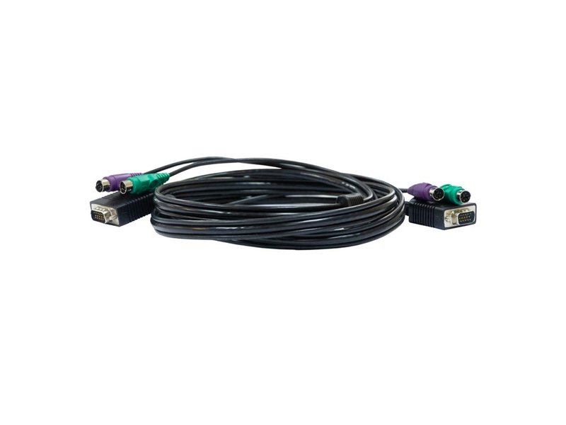 Кабель D-Link DKVM-CB3/A3A Кабель KVM длиной 3 м с разъемами VGA и PS/2 для DKVM-4K/А