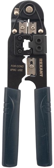 Инструмент обжимной Rexant HT-210N 12-3451 для RJ-45 черный