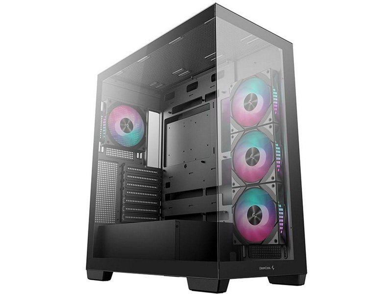 Корпус Deepcool CG580 4F черный без БП ATX 6x120mm 3x140mm 2xUSB3.0 audio bott PSU