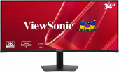 Монитор ViewSonic 34" VA3420C-2 черный VA LED 21:9 HDMI M/M матовая HAS Piv 3000:1 300cd 178гр/178гр 3440x1440 120Hz DP 2K USB 8.4кг