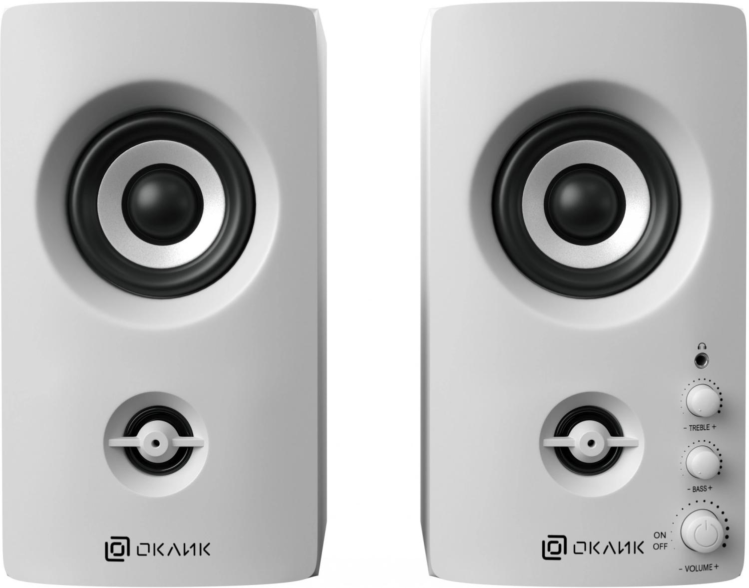 Колонки Оклик OK-164 2.0 белый 30Вт