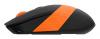 Мышь A4Tech Fstyler FG10S черный/оранжевый оптическая 2000dpi silent беспров. USB для ноутбука 4but (FG10S ORANGE)