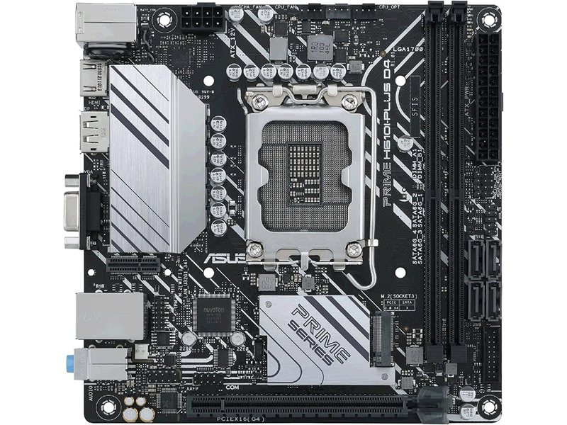 Материнская плата ASUS PRIME H610I-PLUS D4-CSM Soc-1700 Intel H610 2xDDR4 mini-ITX AC`97 8ch(7.1) GbLAN+VGA+HDMI+DP [PRIME H610I-PLUS D4-CSM]