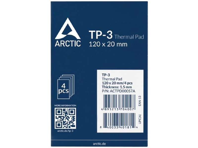 Thermal pad 120x20mm, 1.5mm - 4 Pack TP-3 ACTPD00057A