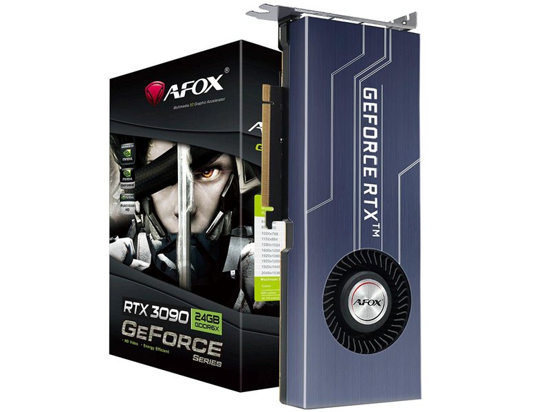 Видеокарта Afox RTX3090 24GB GDDR6X 384bit 3xDP HDMI BLOWER RTL