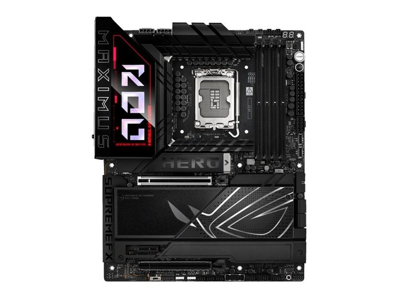 Материнская плата ASUS ROG MAXIMUS Z890 HERO LGA1851 ATX 4xDDR5 2xPCIEx16 PCIEx1 6xM.2 2xThunderbolt USB-C HDMI 2.5GLAN 5GLAN Wi-Fi 7