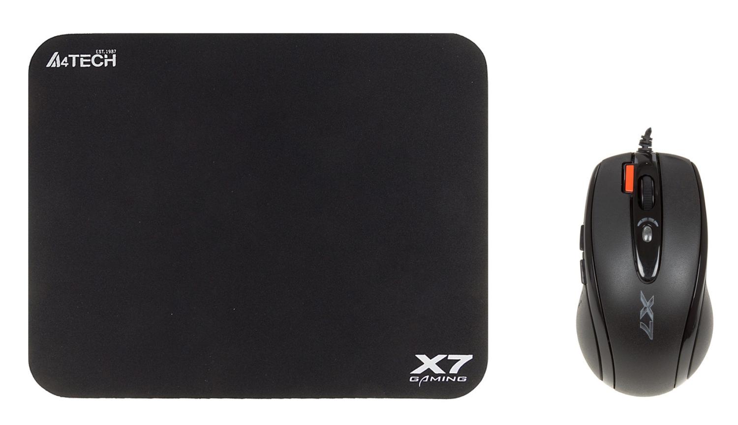 Мышь A4Tech X-7120 черный оптическая 2000dpi USB 7but (X-710BK+X7-200MP)