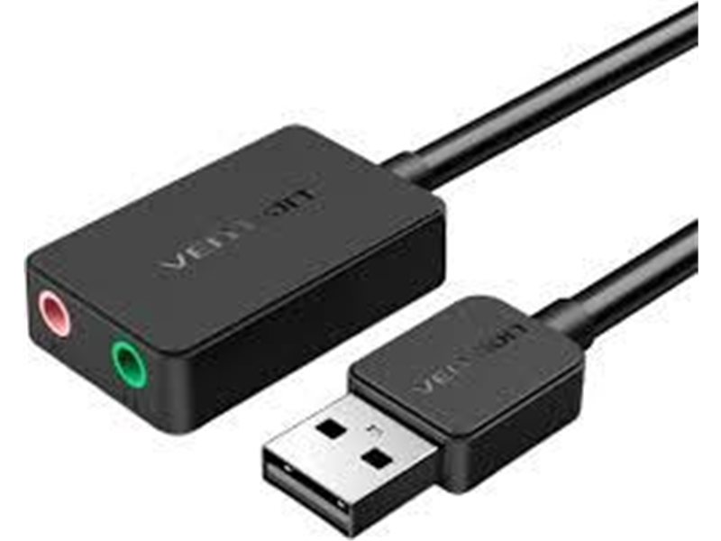Внешняя звуковая карта Vention USB Черная, шт.