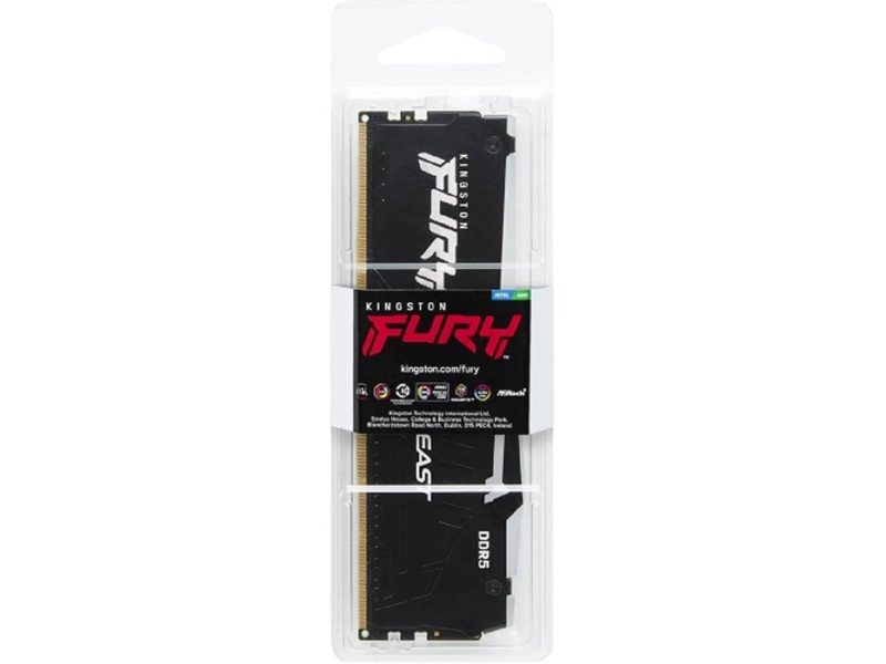 Kingston DDR5 DIMM 64GB 5600MT/s CL40 FURY Beast RGB KF556C40BBA-64