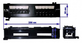 Патч-панель Lanmaster TWT-PP12UTP-H 10" 1U 12xRJ45 кат.5E UTP