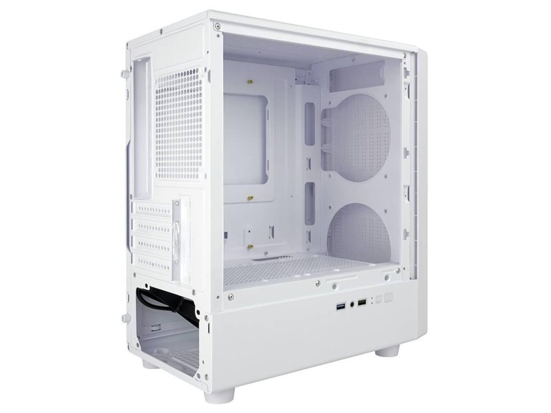 Корпус Ginzzu CL413 mATX передняя панель Решетка белый