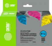 Картридж струйный Cactus CS-3YL77AE 912 голубой (5мл) для HP OfficeJet 8010/8012/8013/8014/8015/8020/8025 с чипом