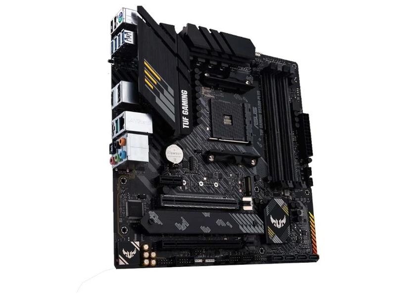ASUS TUF GAMING B550M-PLUS (Socket AM4, mATX, 4xDDR4(128GB), HDMI 2.1/DP, 1xPCIe 4.0x16/1xPCIe 3.0x16, 1xPCIe 3.0, 1xLAN (2.5GbE), 4xSATA 6Gb/s, 2xM.2, 1xType-C, 5xUSB 3.2, 2xUSB 2.0, 1xPS/2)