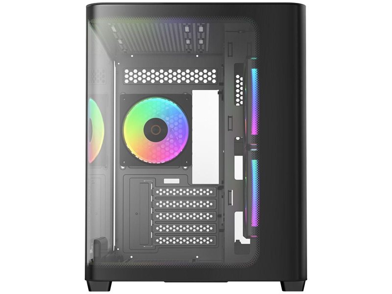 Корпус ПК без блока питания/ Case Ocypus Iota C50 Curve BK ARGB, Mini-Tower, TG, 3x120mm ARGB, 2xUSB-A 3.0 + 1xUSB-C, mATX, mITX Black