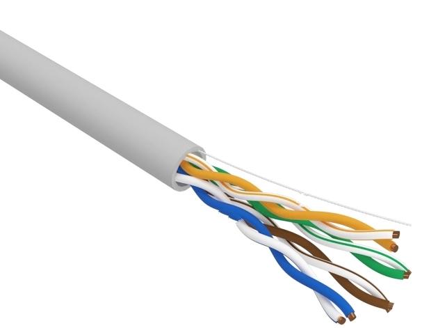 Кабель информационный Rexant PRO 02-0004 кат.5E UTP 4 пары 24AWG нг(А)-HF внутренний 305м серый