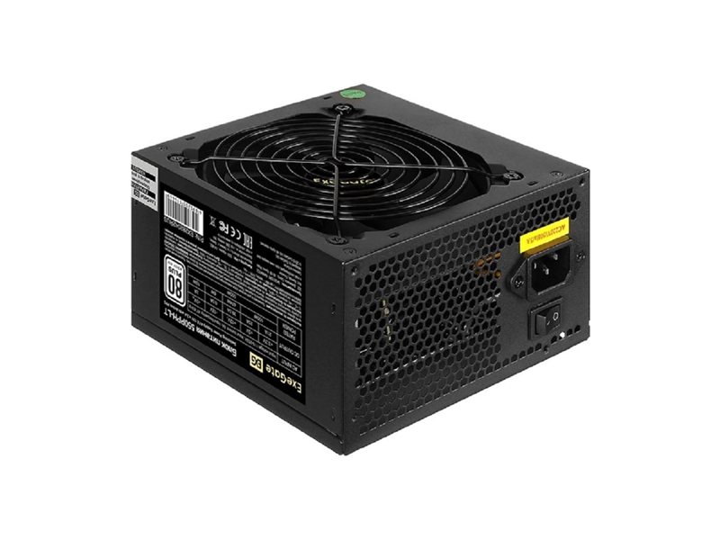 Exegate EX282042RUS Блок питания 550W Exegate 550PPH-LT, RTL, 80+, ATX, black, APFC, 12cm, 24p, (4+4)p, 5*SATA, 3*IDE