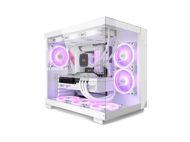 Корпус без блока питания/ Case PCCooler C3T500 ARGB WH, Midi-Tower, TG, 6x120mm ARGB, 1xUSB-C 3.1 + 2xUSB-A 3.0, ATX, mATX, mITX White