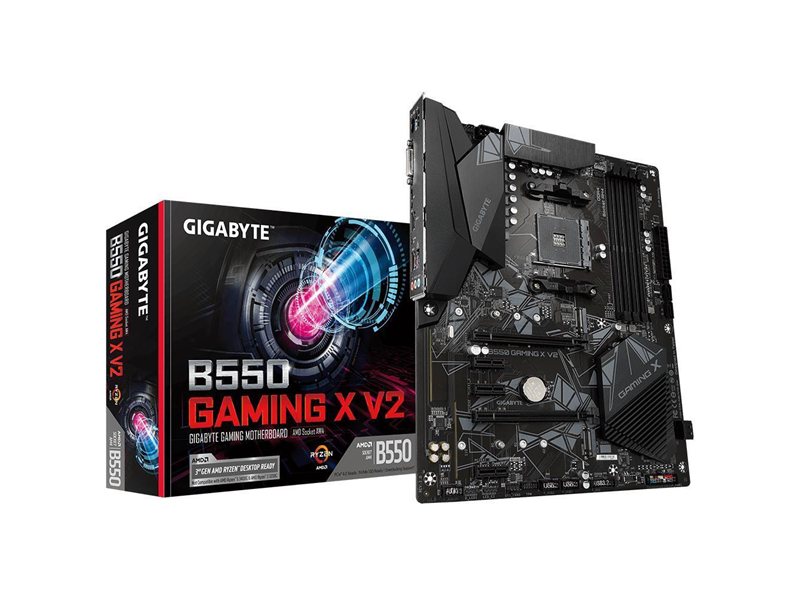 Материнская плата MB GIGABYTE AMD B550 sAM4, 4xDDR4(128GB), DVI-D/HDMI 2.1, 1xPCIe 4.0x16, 1xPCIe 3.0x16, 3xPCIe 3.0, 1xLAN, 4xSATA 6Gb/s, 2xM.2, 4xUSB 3.2, 2xUSB 2.0, 1xPS/2, ATX