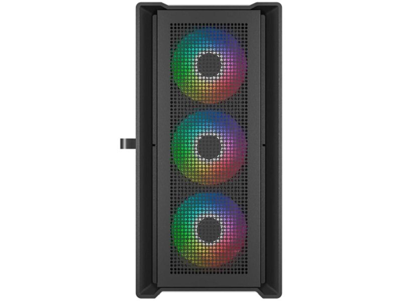 Powercase Alisio Micro X4B V2, Tempered Glass, 4х 120mm ARGB fans, ARGB HUB, чёрный, mATX  (CAMCXB-A4)