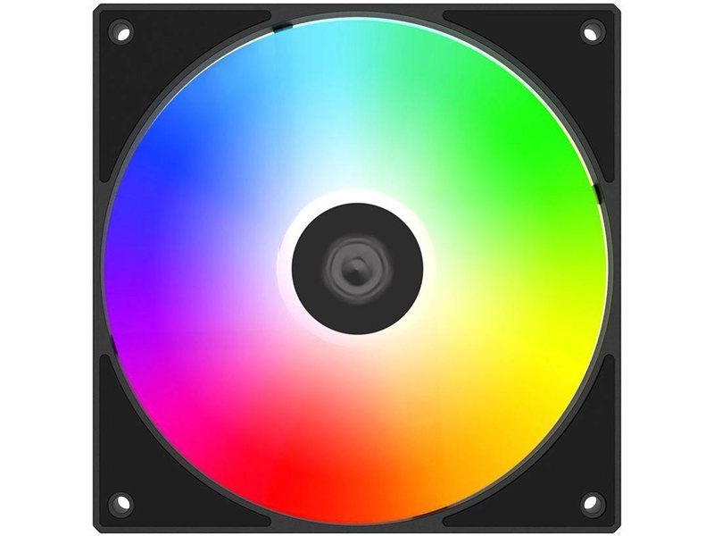 Вентилятор для корпуса ID-Cooling AS-140-ARGB-K ARGB 140х140x25 черный 4-pin 24.9дБ Ret