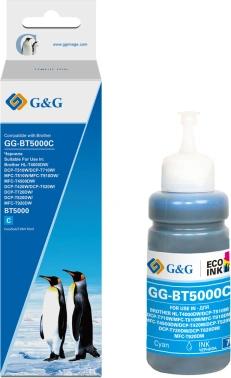 Чернила G&G GG-BT5000C фото голубой70мл для Brother HL-T4000DW, DCP-T510W, DCP-T710W, MFC-T810W, MFC-T910DW, MFC-T4500DW, DCP-T420W, DCP-T520W, DCP-T720DW, DCP-T820DW, MFC-T920DW