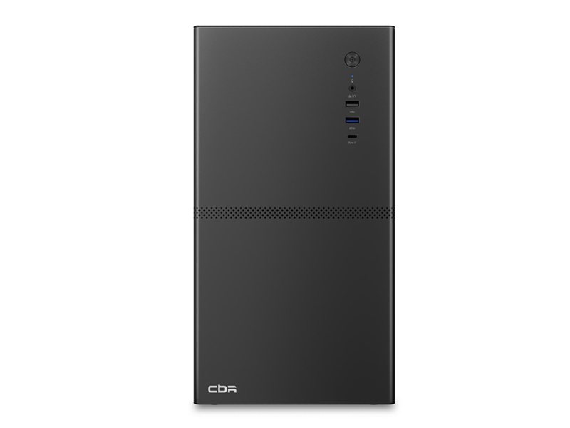 CBR Корпус mATX Minitower V863, без БП, 1*USB 3.0 Type C, 1*USB 3.0, 1*USB 2.0, HD Audio+Mic, Black [PCC-MATX-V863-WPSU]