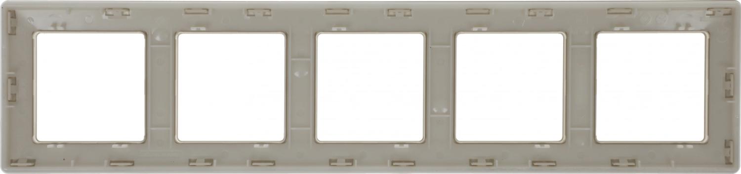 Рамка Legrand Valena Life 754045 накладная 5x горизонтальный монтаж поликарбонат слоновая кость