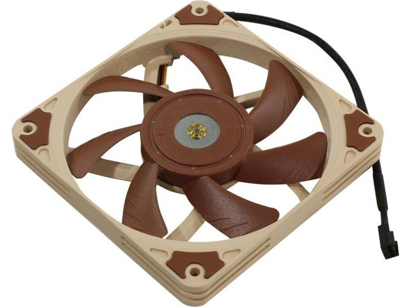 Кулер для корпуса/ Case Cooler Noctua NF-A12x15 FLX (120x120x15mm, 3-pin, 55.44CFM, 23.9dBA, 1850RPM, Beige/Brown)