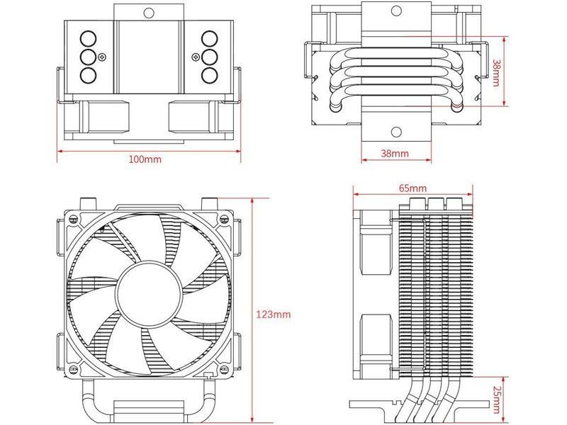 Устройство охлаждения(кулер) ID-Cooling SE-903-XT RGB Soc-AM5/AM4/1200/1700/1851 черный 4-pin 14-26dB Al+Cu 130W 650gr Ret