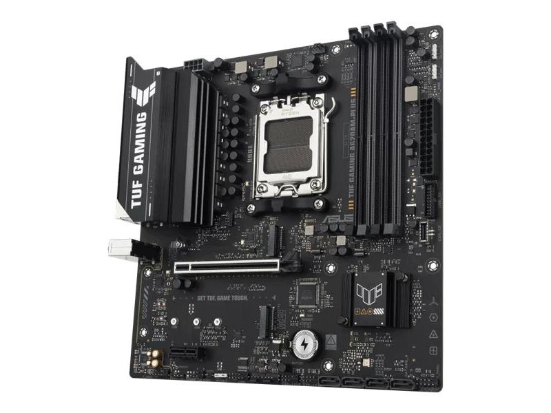 Материнская плата ASUS TUF GAMING A620AM-PLUS, AM5, A620A, 4*DDR5, 4*SATA, 2*M.2, 2*USB 3.2, 4*USB 2.0, 1*PCIx16, 1*PCIx1, 2*DP+HDMI, mATX;