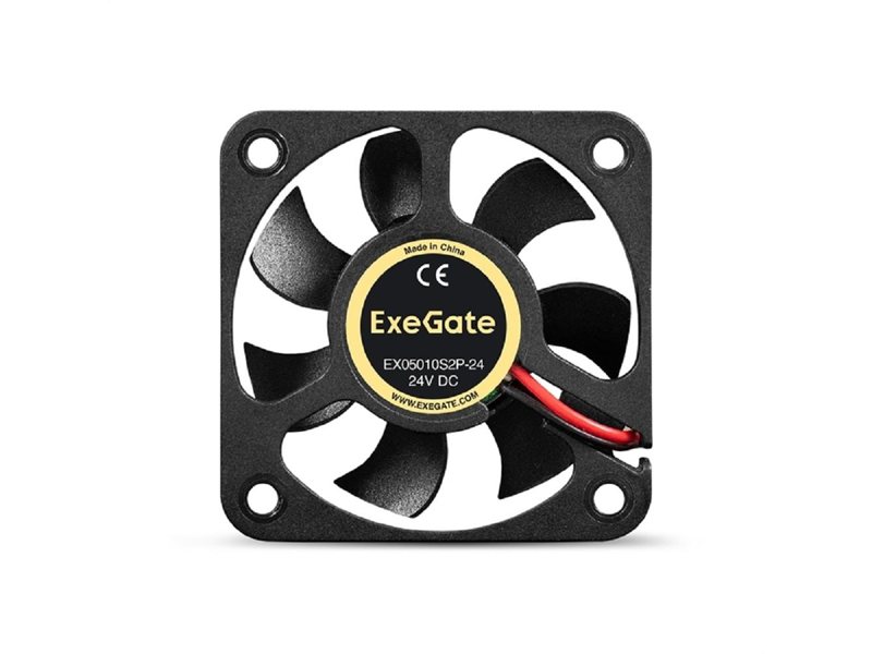 Exegate EX295202RUS Вентилятор 24В DC ExeGate EX05010S2P-24 (50x50x10 мм, Sleeve bearing (подшипник скольжения), 2pin, 7000RPM, 39dBA)