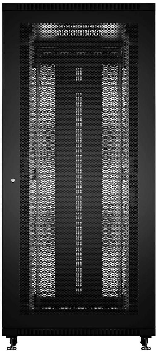 Шкаф серверный Cabeus (ND-05C-42U80/100-BK) напольный 42U 800x1000мм пер.дв.перфор. задн.дв.перфор. 800кг RAL 7035 900мм 132кг 220град. 2055мм IP20 сталь