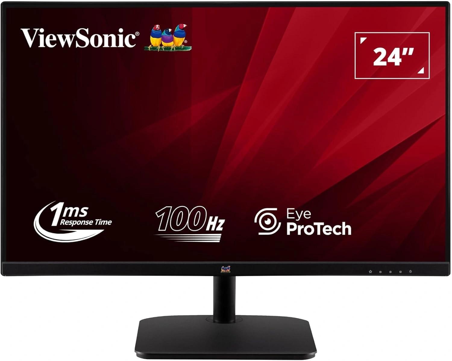 Монитор ViewSonic 23.8" VA2432-H-2 черный IPS LED 16:9 HDMI матовая 250cd 178гр/178гр 1920x1080 100Hz VGA FHD 2.7кг