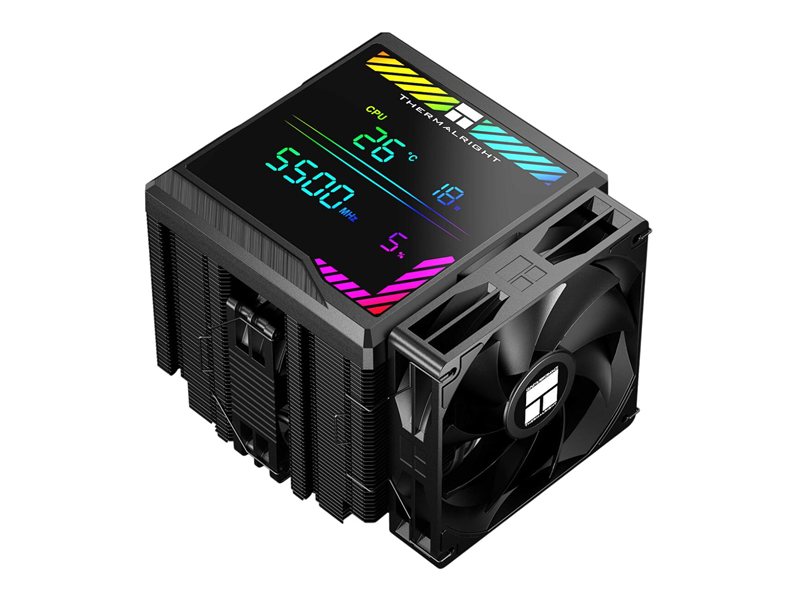 Кулер для процессора/ CPU Cooler Thermalright Peerless Assassin 140 Digital Black (4-pin PWM, 165mm, Ni/Cu, 6x6mm, 1x120mm + 1x140mm, 82.CFM, 29.6dBA, 1850RPM, S: 1200, 1700, 1851, 115X, 2011, 2066, AM4, AM5, black)