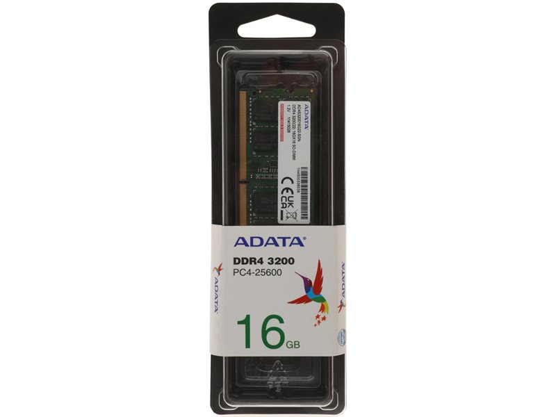 Память DDR4 16Gb 3200MHz A-Data AD4S320016G22-SGN RTL PC4-25600 CL22 SO-DIMM 260-pin 1.2В single rank Ret