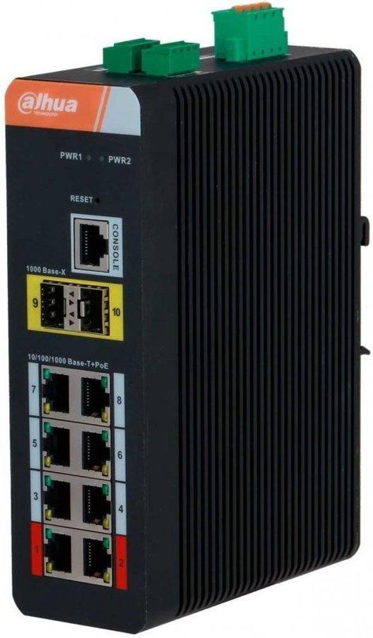 Коммутатор Dahua DH-IS4210-8GT-120 (L2) 8x1Гбит/с 2SFP 8PoE 120W управляемый