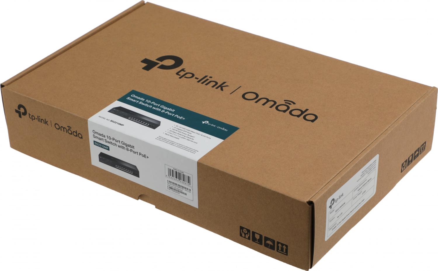 Коммутатор TP-Link SG2210MP (L2+) 8x1Гбит/с 2SFP 8PoE+ 150W управляемый