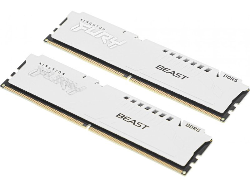 Память DDR5 2x16GB 5600MHz Kingston KF556C36BWEK2-32 Fury Beast White Expo RTL Gaming PC5-44800 CL36 DIMM UDIMM 288-pin 1.25В kit single rank с радиатором Ret