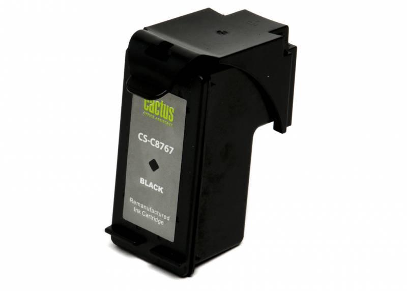 Картридж струйный Cactus CS-C8767 №130 черный (29мл) для HP DJ 5740/5743/5745/5748/5793/5940/5943/6540/6540d/6540dt/6543/6543d/6620/6623/6840/6843/6940/6940dt/6943/6980series/6980dt/6983/6985/9800series/9860/DJ 6310/6310xi/6313/6315/6318 с чипом