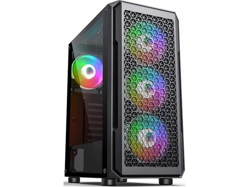 Корпус Accord 3338 black w/o PSU ATX 6x120mm 1xUSB2.0 1xUSB3.0 audio bott PSU