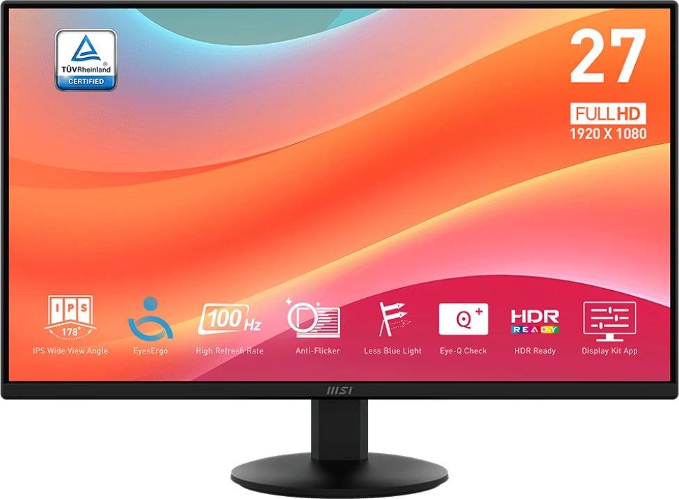 Монитор MSI 27" Pro MP272L черный IPS LED 16:9 HDMI матовая 250cd 178гр/178гр 1920x1080 100Hz FreeSync DP FHD 2.5кг