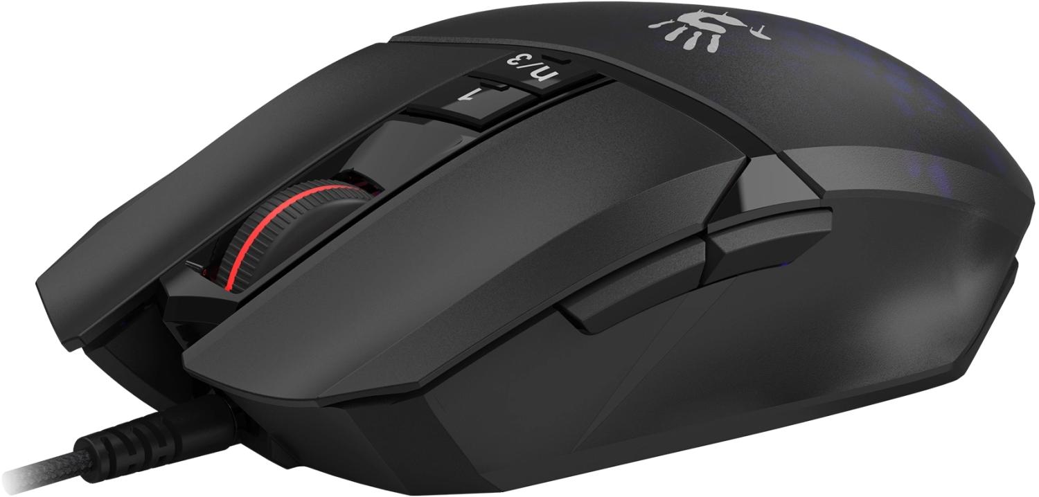 Мышь A4Tech Bloody W65 Max Mini черный оптическая 12000dpi USB 9but (W65 MAX MINI HONEYCOMB)