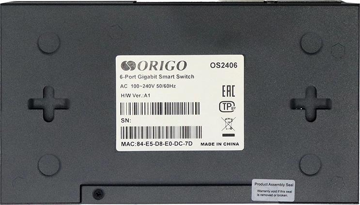 Коммутатор Origo OS2406 OS2406/A1A (L2) 6x1Гбит/с настраиваемый